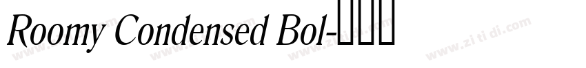 Roomy Condensed Bol字体转换
